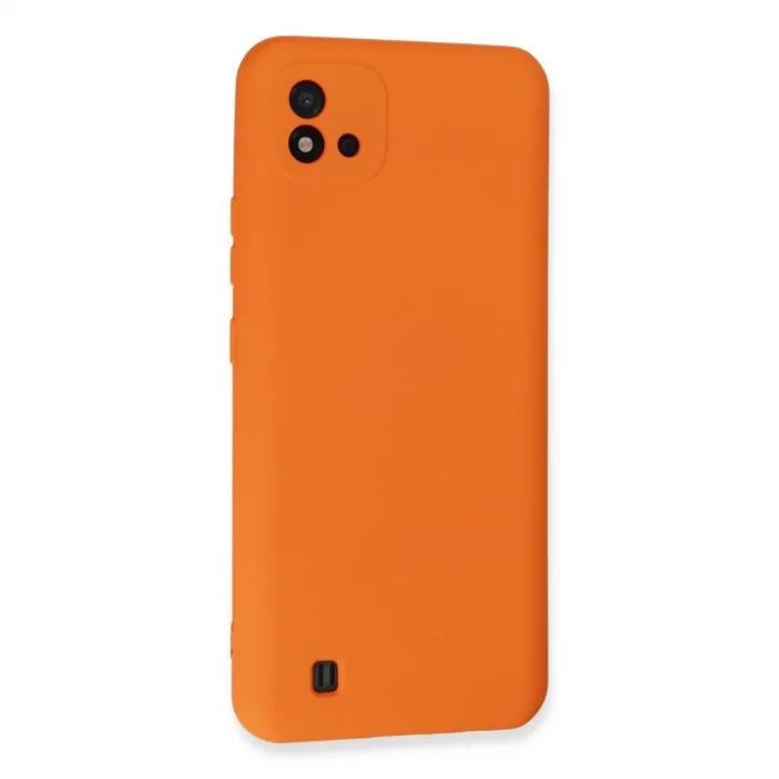 BUĞZ Realme C11 2021 Kılıf Nano İçi Kadife Silikon - Turuncu