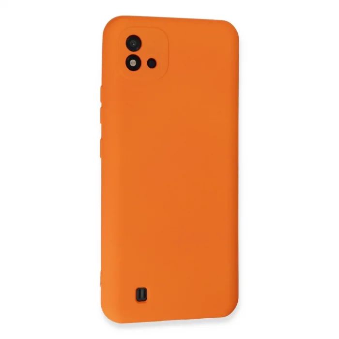 BUĞZ Realme C11 2021 Kılıf Nano İçi Kadife Silikon - Turuncu