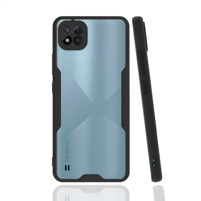 BUĞZ Realme C11 2021 Kılıf Platin Silikon - Siyah
