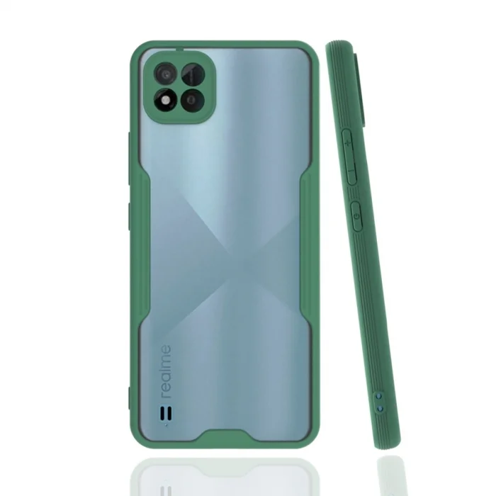 BUĞZ Realme C11 2021 Kılıf Platin Silikon - Yeşil