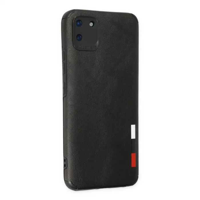 BUĞZ Realme C11 Kılıf Loop Deri Silikon - Siyah