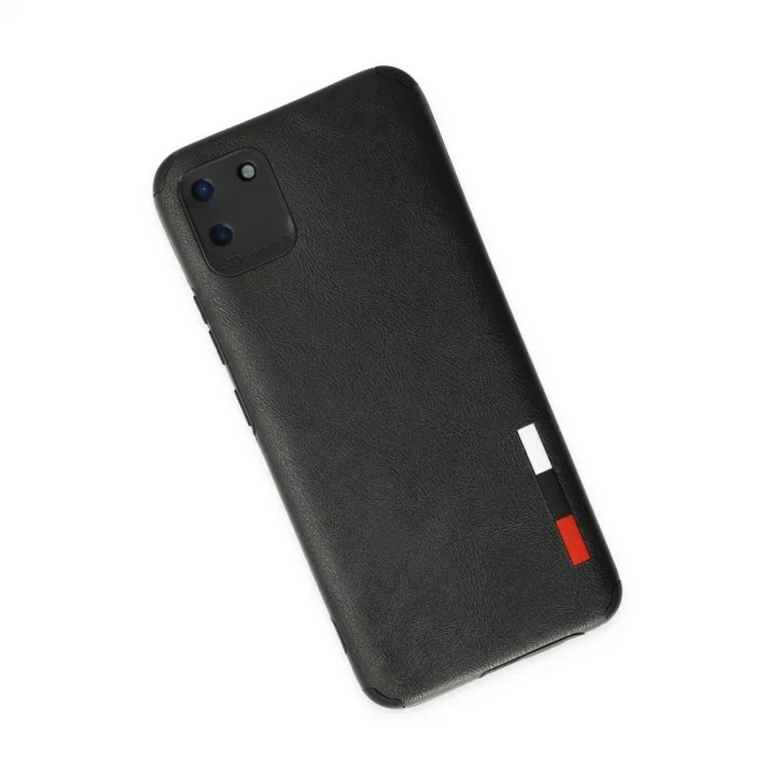 BUĞZ Realme C11 Kılıf Loop Deri Silikon - Siyah