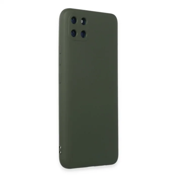 BUĞZ Realme C11 Kılıf Nano İçi Kadife Silikon - Koyu Yeşil