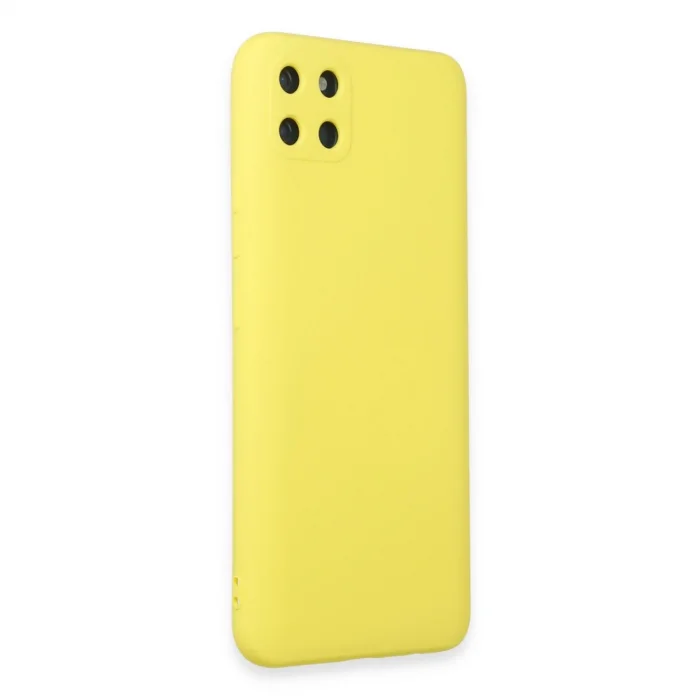 BUĞZ Realme C11 Kılıf Nano İçi Kadife Silikon - Sarı