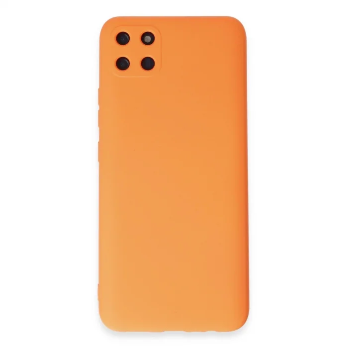 BUĞZ Realme C11 Kılıf Nano İçi Kadife Silikon - Turuncu