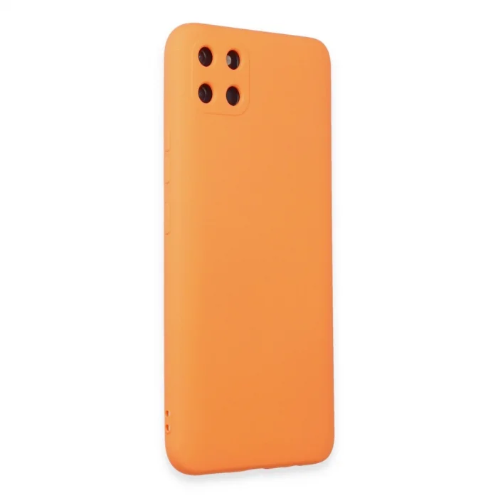 BUĞZ Realme C11 Kılıf Nano İçi Kadife Silikon - Turuncu