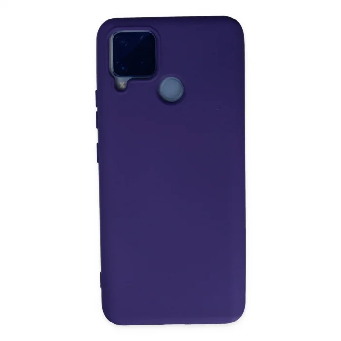BUĞZ Realme C15 Kılıf Nano İçi Kadife Silikon - Mor