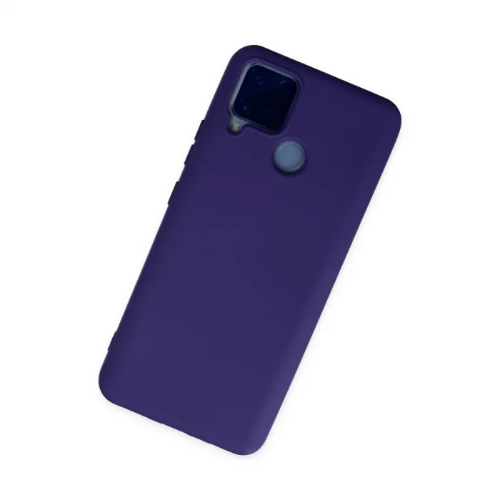 BUĞZ Realme C15 Kılıf Nano İçi Kadife Silikon - Mor