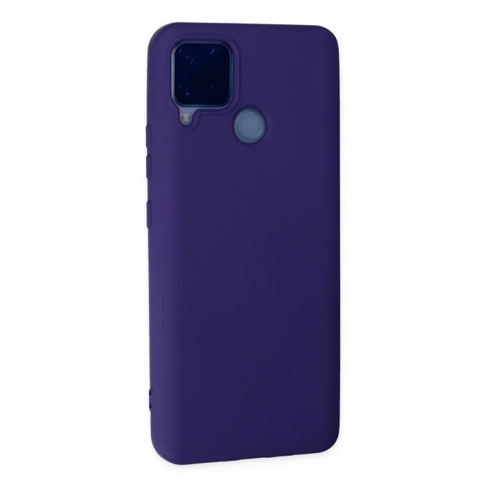 BUĞZ Realme C15 Kılıf Nano İçi Kadife Silikon - Mor