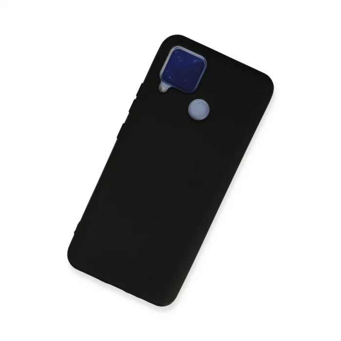 BUĞZ Realme C15 Kılıf Nano İçi Kadife Silikon - Siyah