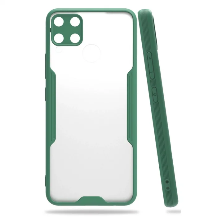BUĞZ Realme C15 Kılıf Platin Silikon - Yeşil