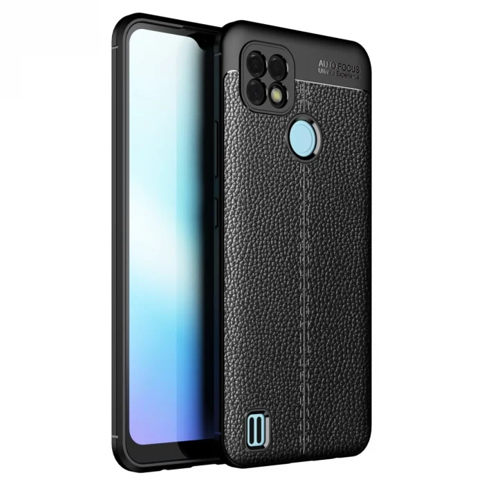 BUĞZ Realme C21 Kılıf Auto Focus Kapak - Siyah