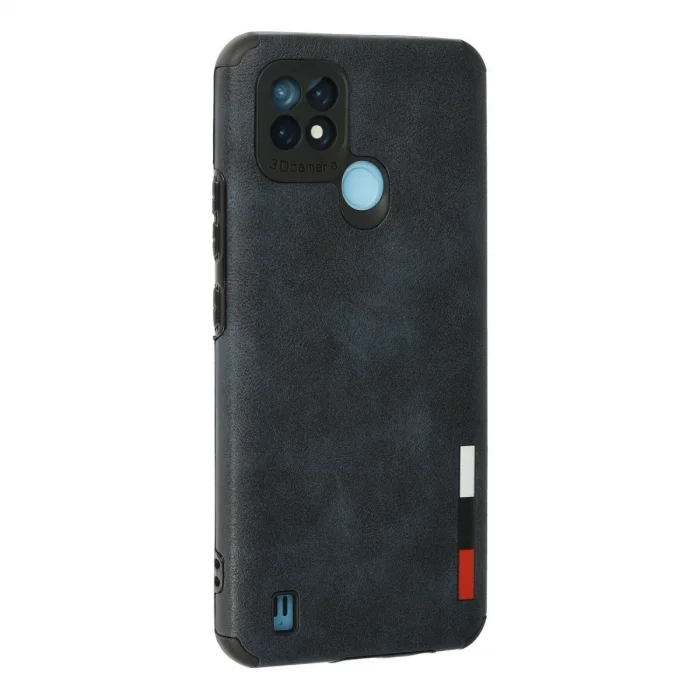 BUĞZ Realme C21 Kılıf Loop Deri Silikon - Lacivert