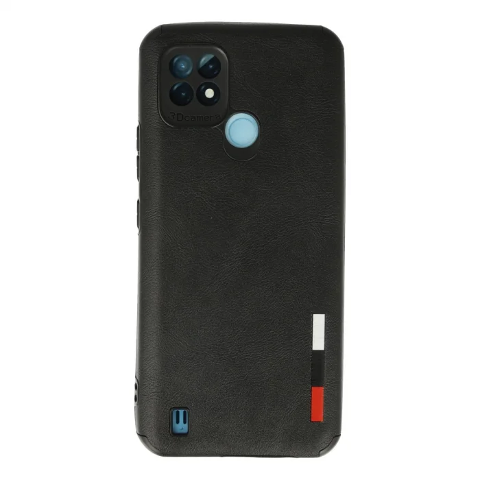 BUĞZ Realme C21 Kılıf Loop Deri Silikon - Siyah