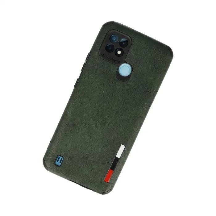 BUĞZ Realme C21 Kılıf Loop Deri Silikon - Yeşil
