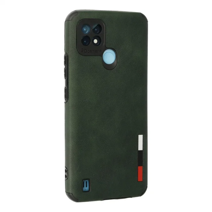 BUĞZ Realme C21 Kılıf Loop Deri Silikon - Yeşil