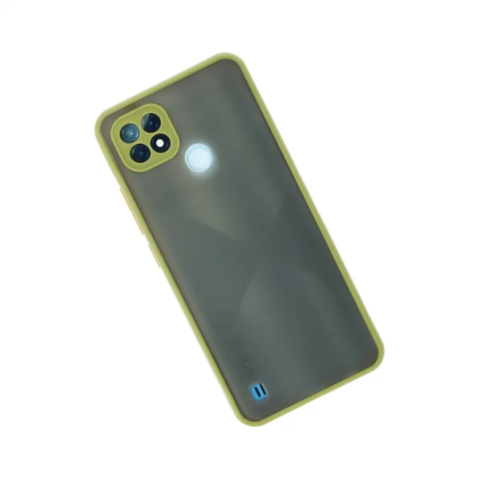 BUĞZ Realme C21 Kılıf Montreal Silikon Kapak - Açık Yeşil