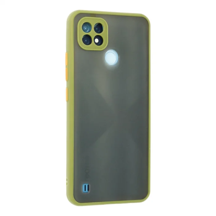 BUĞZ Realme C21 Kılıf Montreal Silikon Kapak - Açık Yeşil