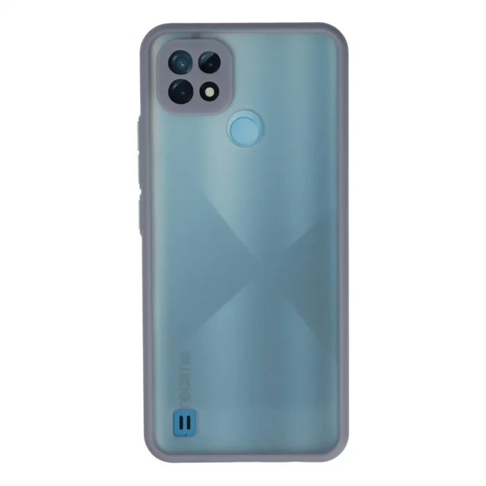 BUĞZ Realme C21 Kılıf Montreal Silikon Kapak - Gri
