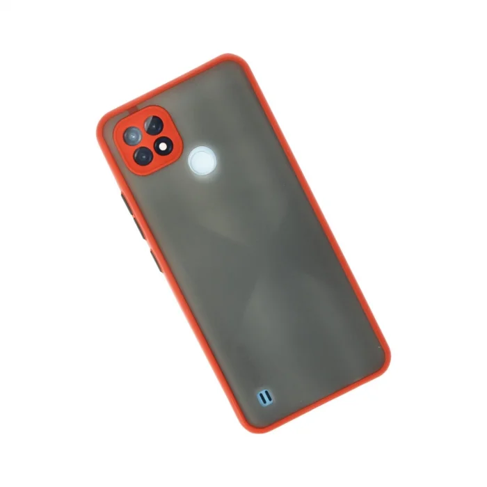 BUĞZ Realme C21 Kılıf Montreal Silikon Kapak - Kırmızı