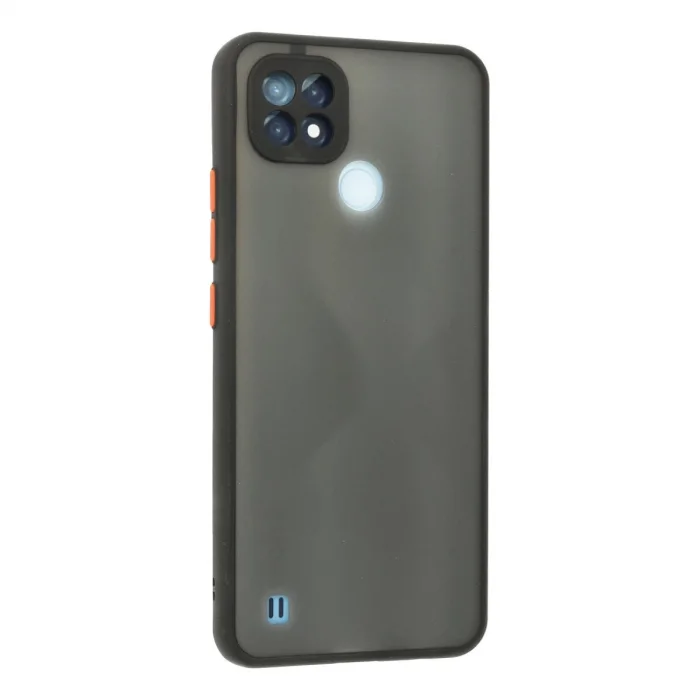 BUĞZ Realme C21 Kılıf Montreal Silikon Kapak - Siyah