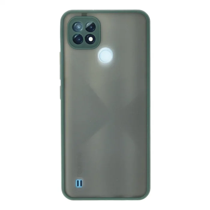 BUĞZ Realme C21 Kılıf Montreal Silikon Kapak - Yeşil