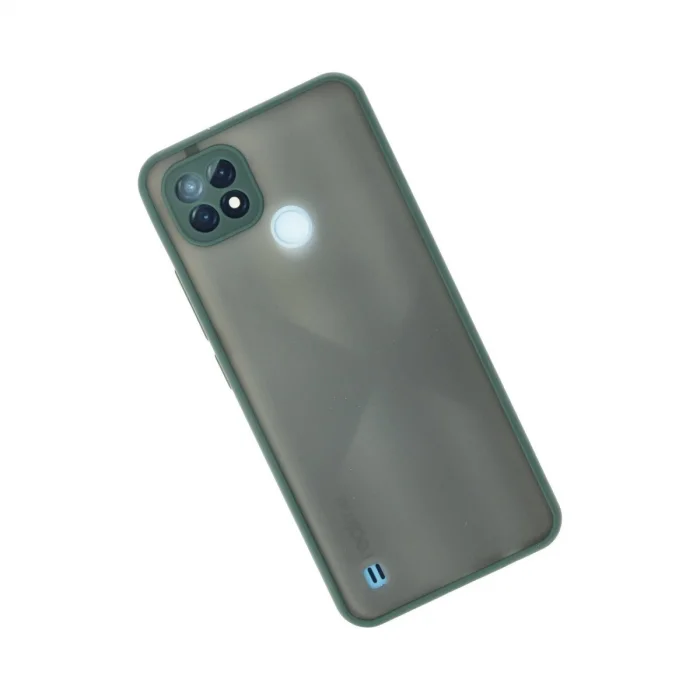 BUĞZ Realme C21 Kılıf Montreal Silikon Kapak - Yeşil