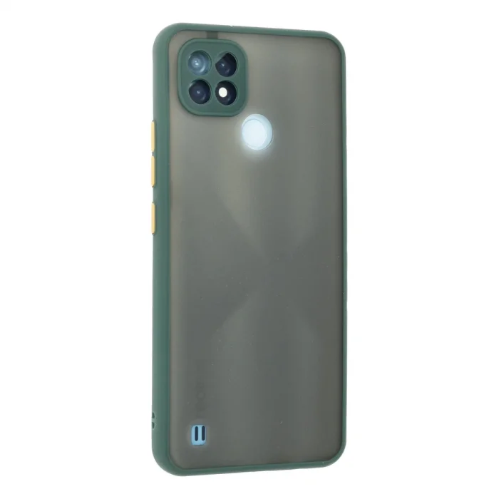BUĞZ Realme C21 Kılıf Montreal Silikon Kapak - Yeşil