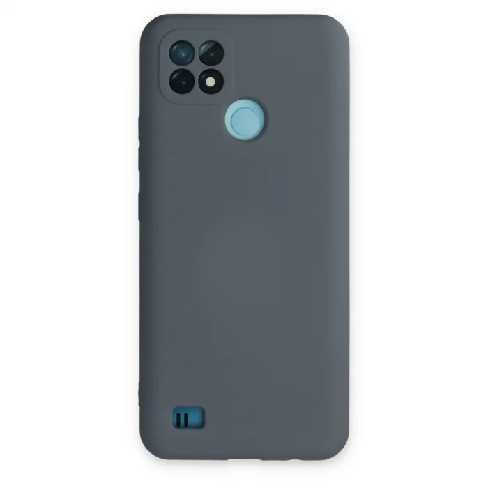 BUĞZ Realme C21 Kılıf Nano İçi Kadife Silikon - Gri