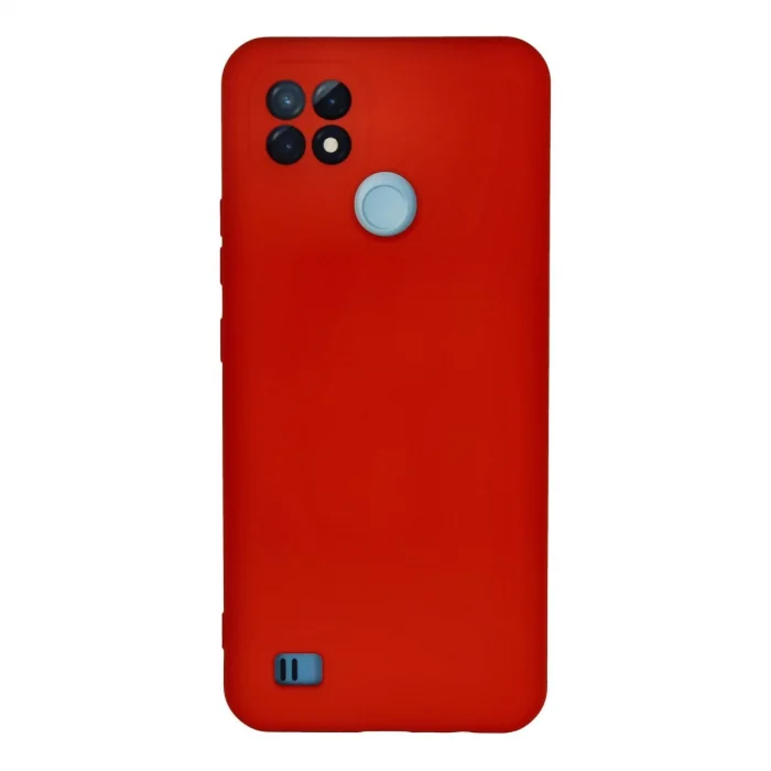 BUĞZ Realme C21 Kılıf Nano İçi Kadife Silikon - Kırmızı