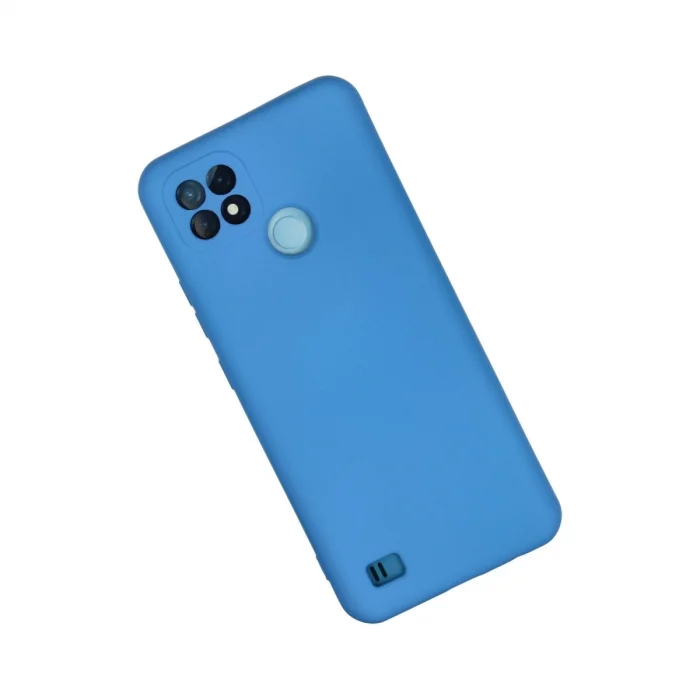 BUĞZ Realme C21 Kılıf Nano İçi Kadife Silikon - Mavi