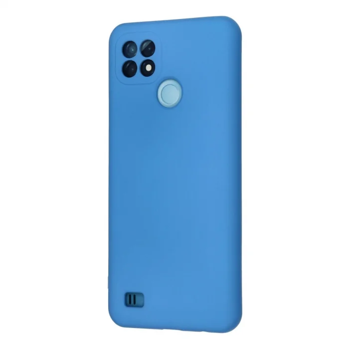 BUĞZ Realme C21 Kılıf Nano İçi Kadife Silikon - Mavi