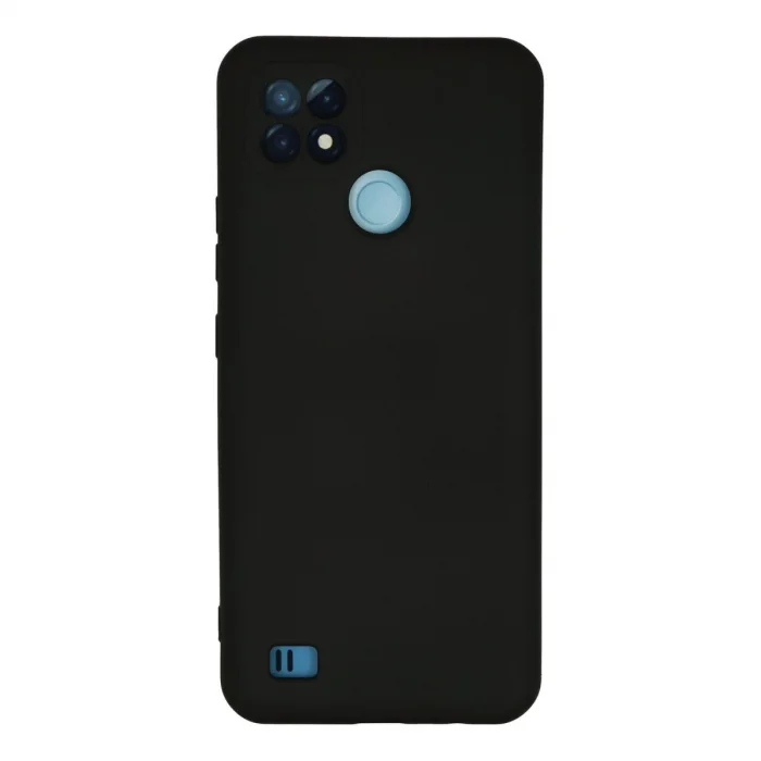 BUĞZ Realme C21 Kılıf Nano İçi Kadife Silikon - Siyah
