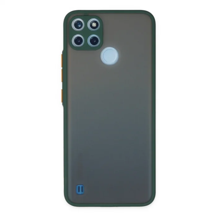 BUĞZ Realme C21y Kılıf Montreal Silikon Kapak - Yeşil