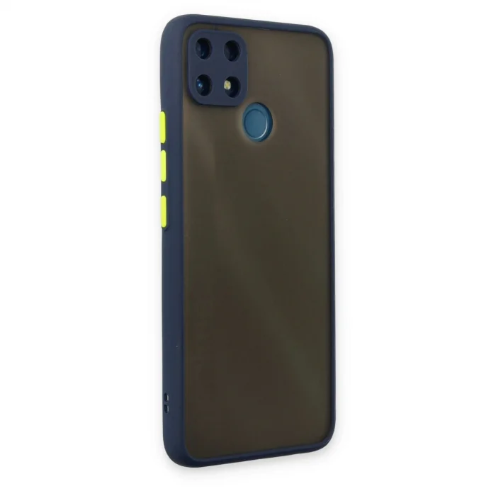 BUĞZ Realme C25 Kılıf Montreal Silikon Kapak - Lacivert