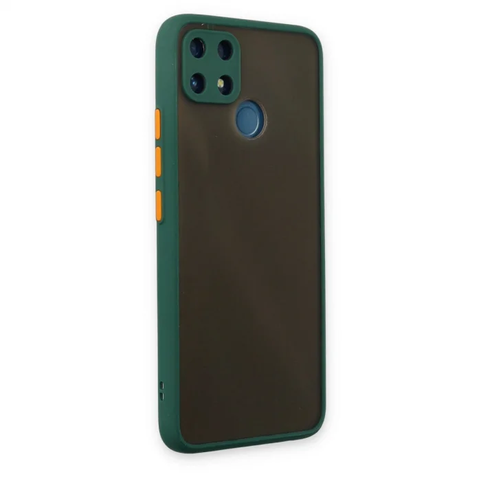 BUĞZ Realme C25 Kılıf Montreal Silikon Kapak - Yeşil