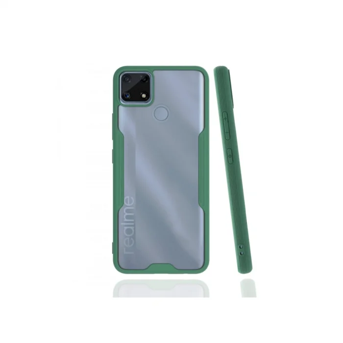 BUĞZ Realme C25 Kılıf Platin Silikon - Yeşil