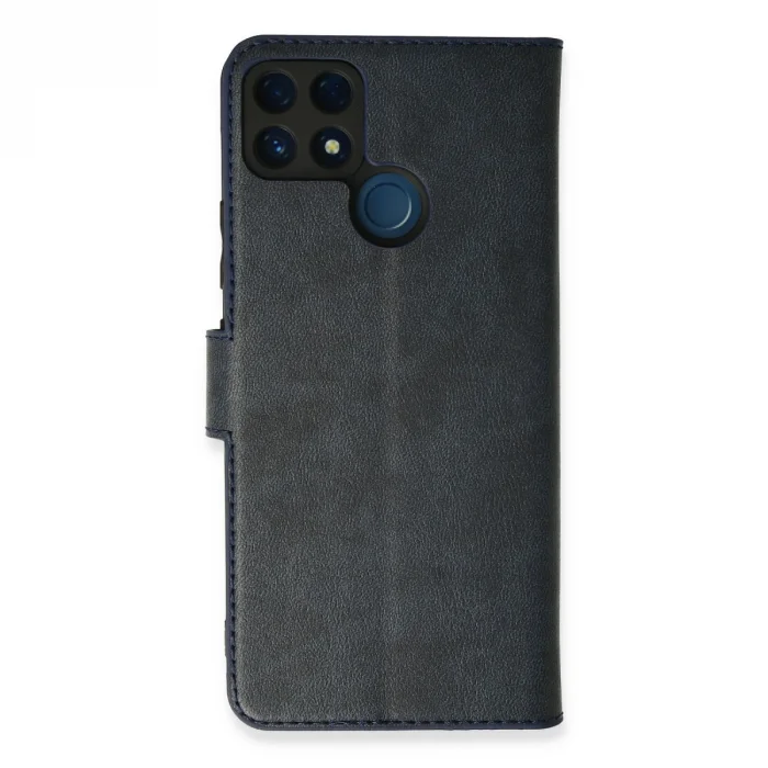 BUĞZ Realme C25 Kılıf Trend S Plus Kapaklı Kılıf - Lacivert