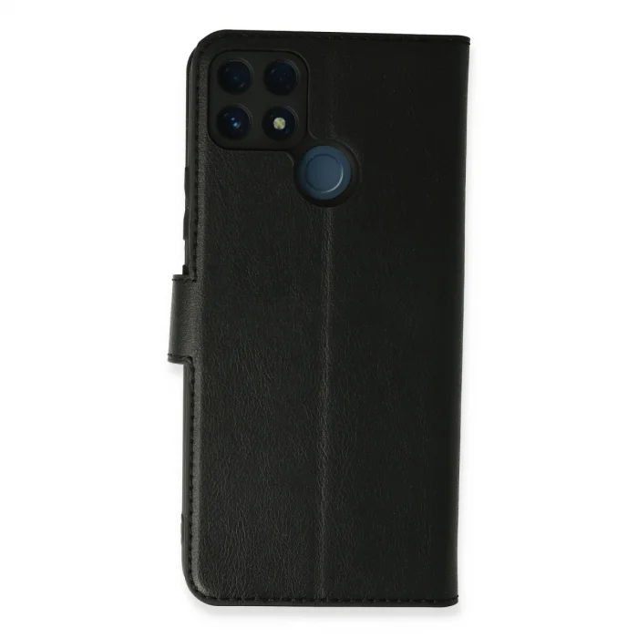 BUĞZ Realme C25 Kılıf Trend S Plus Kapaklı Kılıf - Siyah