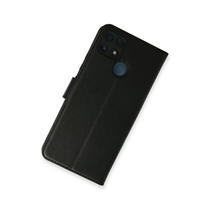 BUĞZ Realme C25 Kılıf Trend S Plus Kapaklı Kılıf - Siyah
