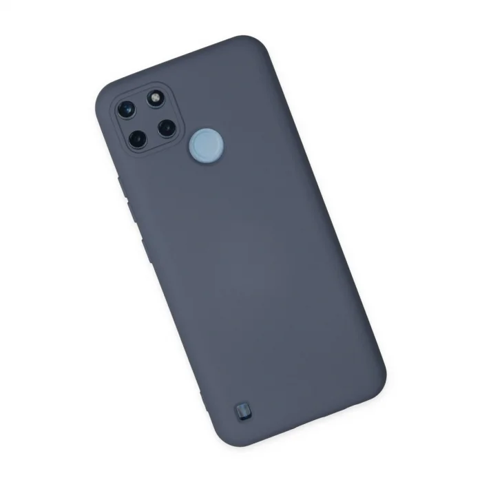 BUĞZ Realme C25y Kılıf Nano İçi Kadife Silikon - Gri