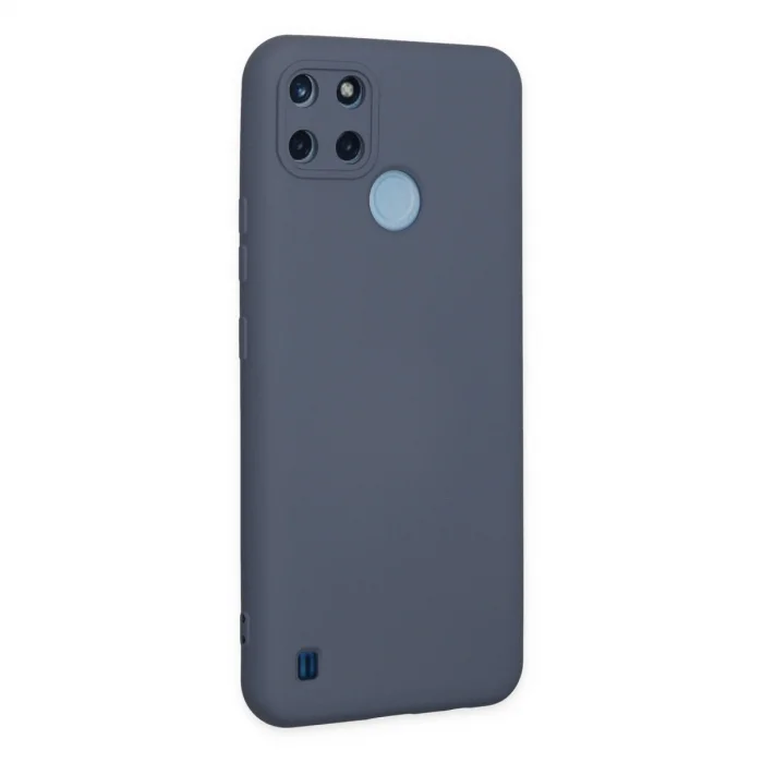 BUĞZ Realme C25y Kılıf Nano İçi Kadife Silikon - Gri