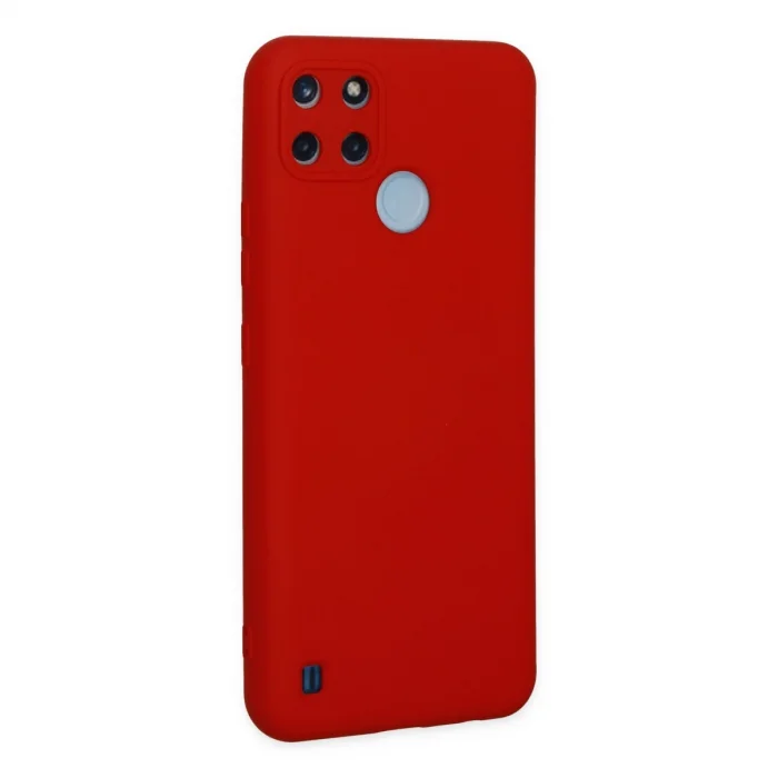 BUĞZ Realme C25y Kılıf Nano İçi Kadife Silikon - Kırmızı