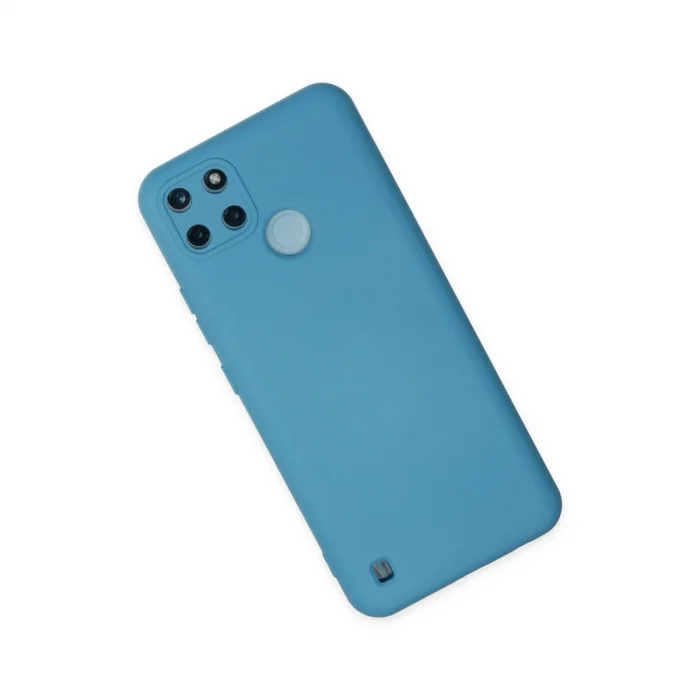 BUĞZ Realme C25y Kılıf Nano İçi Kadife Silikon - Mavi