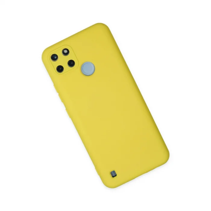 BUĞZ Realme C25y Kılıf Nano İçi Kadife Silikon - Sarı