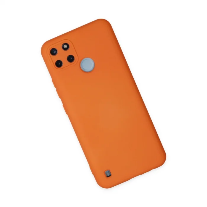 BUĞZ Realme C25y Kılıf Nano İçi Kadife Silikon - Turuncu