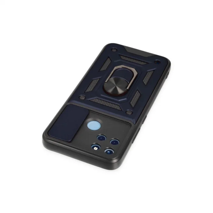 BUĞZ Realme C25y Kılıf Pars Lens Yüzüklü Silikon - Lacivert