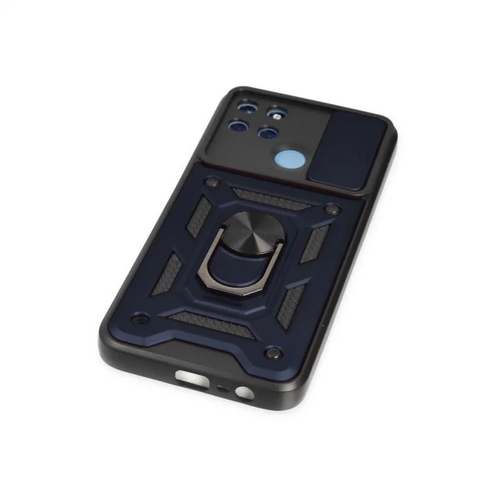 BUĞZ Realme C25y Kılıf Pars Lens Yüzüklü Silikon - Lacivert