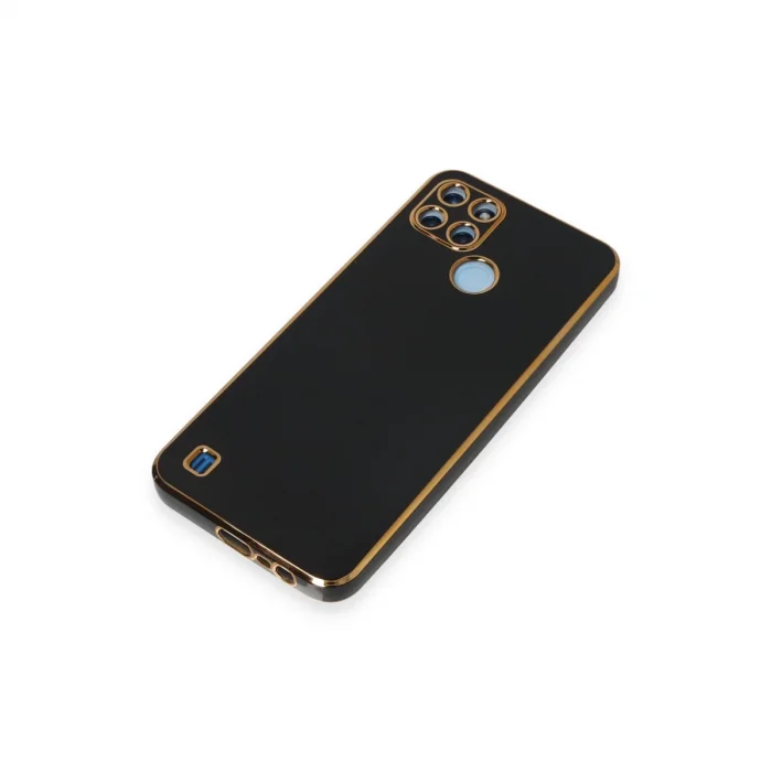 BUĞZ Realme C25y Kılıf Volet Silikon - Siyah