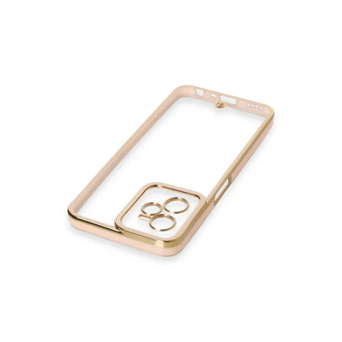 BUĞZ Realme C35 Kılıf Liva Lens Silikon - Pudra